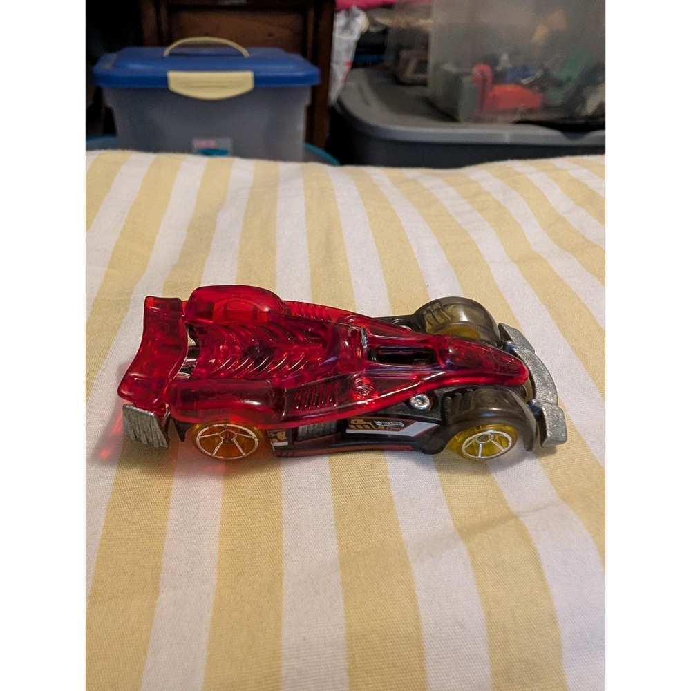 Hot Wheels Road Rocket Diecast Car Transparent Red Black 1:64 Scale 2015